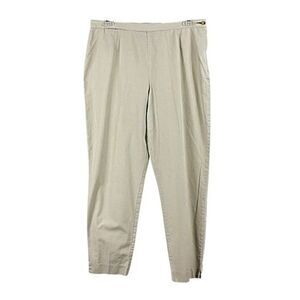 Tommy Hilfiger Khaki Pants High Waist Tapered Leg Hidden Pocket Tan Women's Sz16